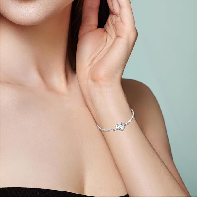 Charm Corazón “Te Quiero Mucho” en Plata de Ley 925 con Circonita Rosa