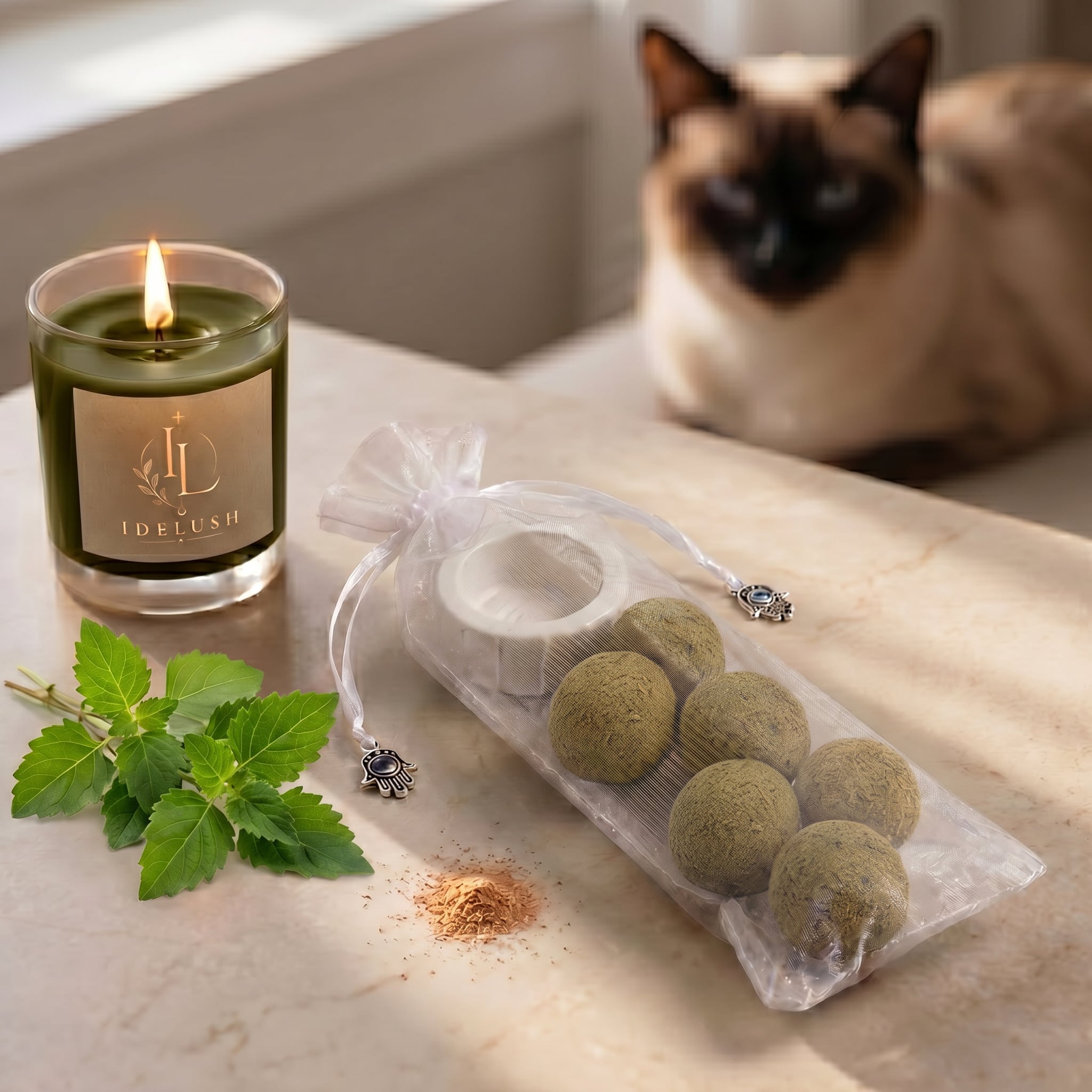 Bombas de Incienso de Patchouli Natural Premium con Quemador