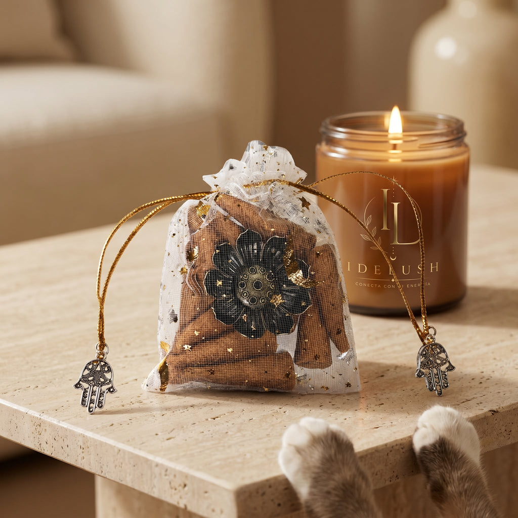 Conos de Incienso Nag Champa IDELUSH · Pack Ritual Artesanal