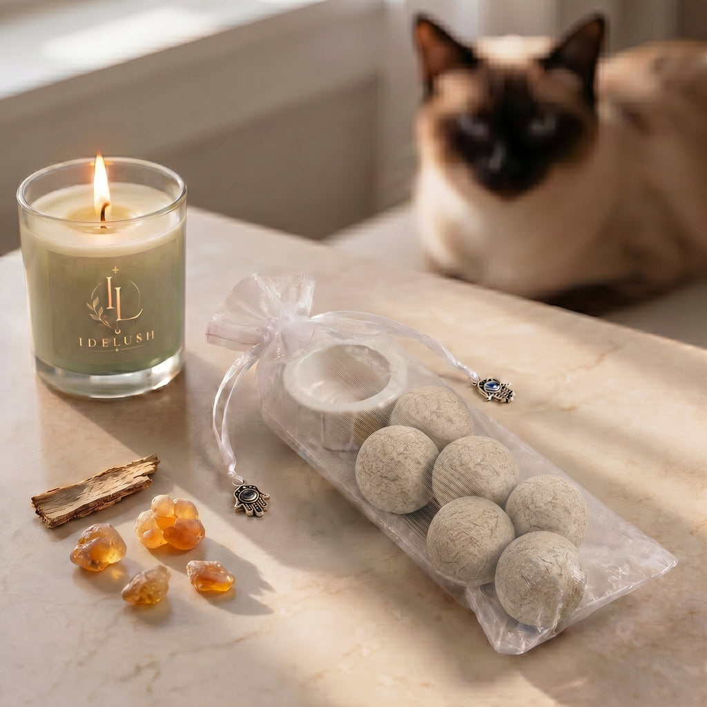 Bombas de Incienso de Copal Natural con Quemador Incluido