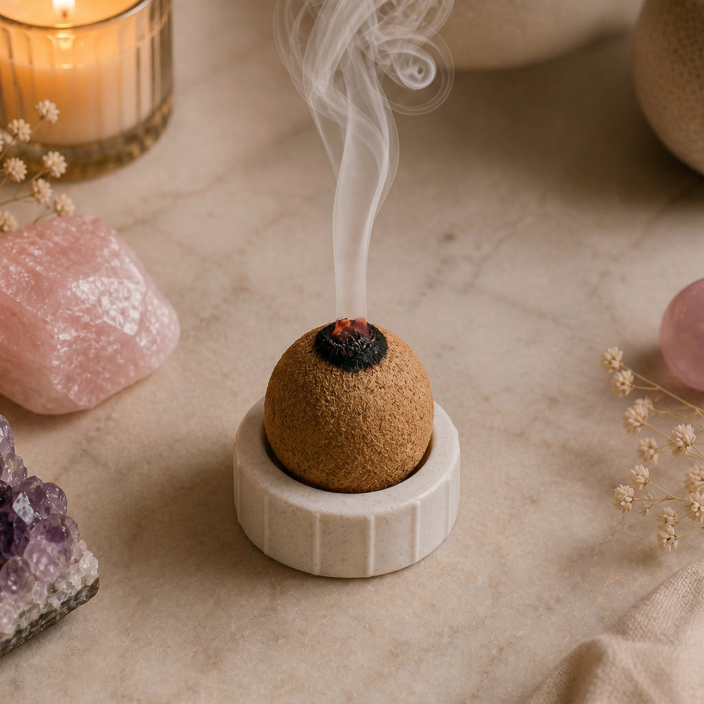 Bombas de Incienso de Canela Natural con Quemador Incluido