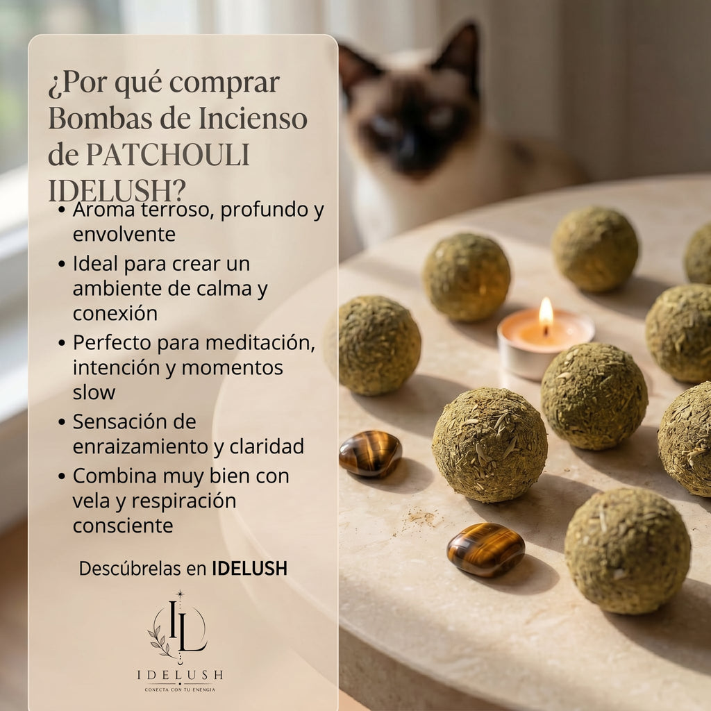 Bombas de Incienso de Patchouli Natural Premium con Quemador