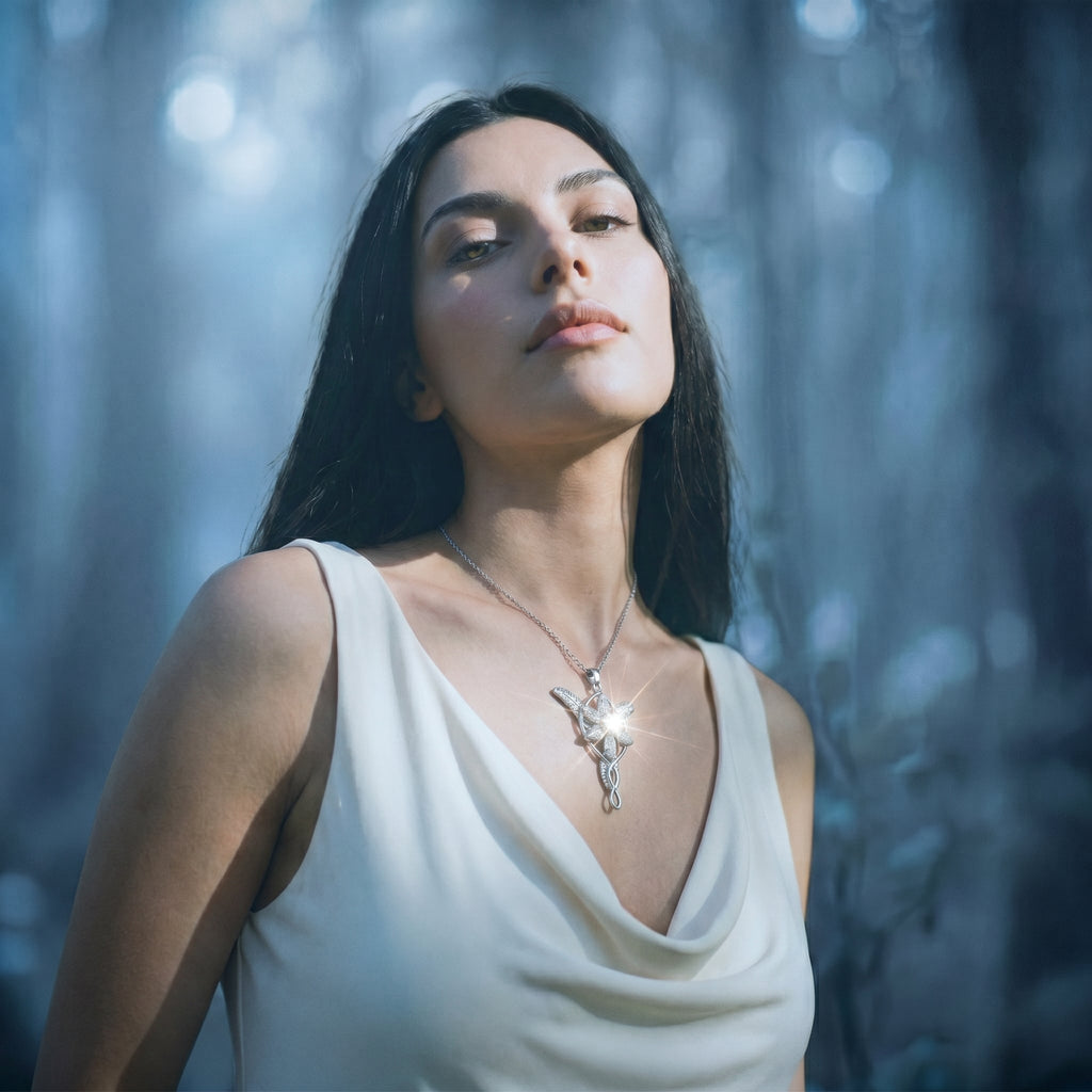 Collar Élfico de Fantasía en Acero Hipoalergénico – Inspiración Princesa Elfa