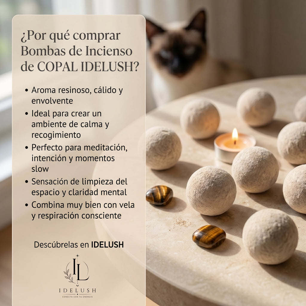 Bombas de Incienso de Copal Natural con Quemador Incluido
