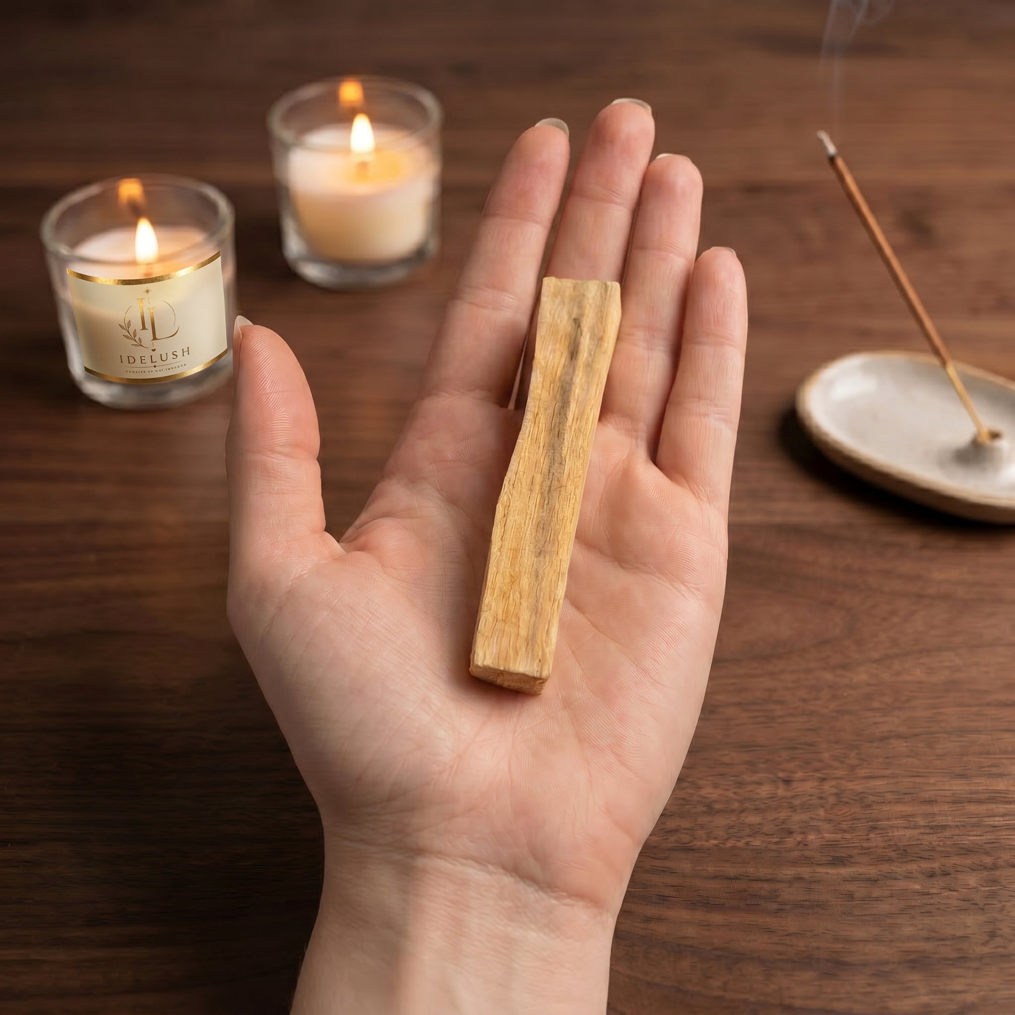 Palo Santo Natural Original de Perú (Pack 4 Palos Premium) | Aroma Intenso y Limpieza Energética